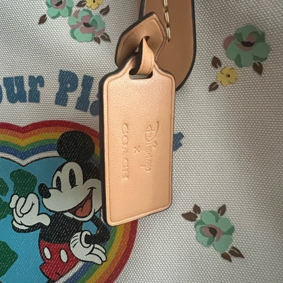 Coach x Disney Floral Mickey Recycled Canvas Tote Bag - Picture 10 of 10